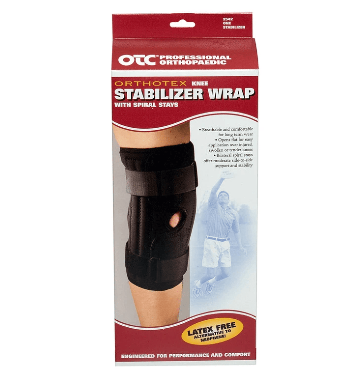 2542 / ORTHOTEX KNEE STABILIZER WRAP - SPIRAL STAYS