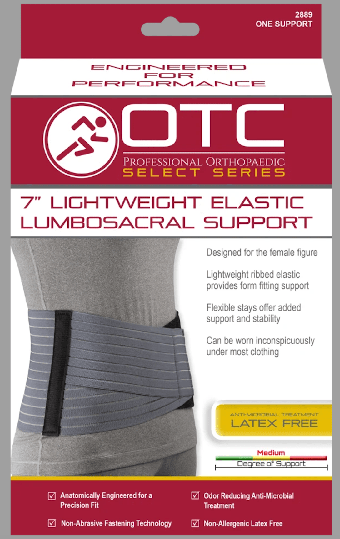 2889 / 7" LIGHTWEIGHT ELASTIC LUMBOSACRAL SUPPORT